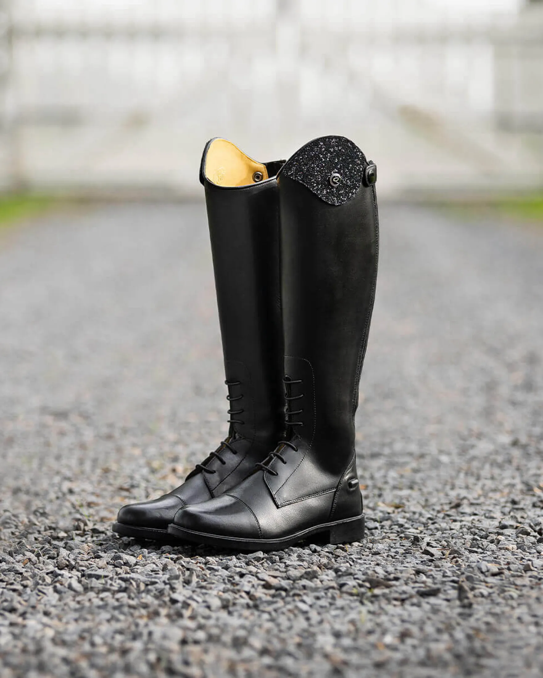 Reitstiefel Romy Junior, Lederreitstiefel, Mädchen, Damen, Schwarz