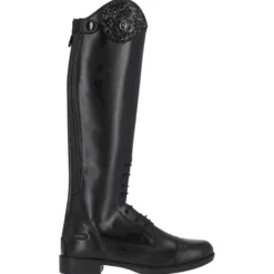 Reitstiefel Romy Junior, Lederreitstiefel, Mädchen, Damen, Schwarz