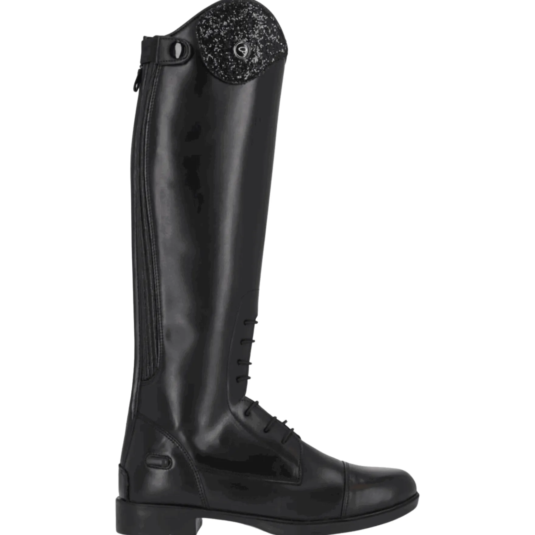 Reitstiefel Romy Junior, Lederreitstiefel, Mädchen, Damen, Schwarz