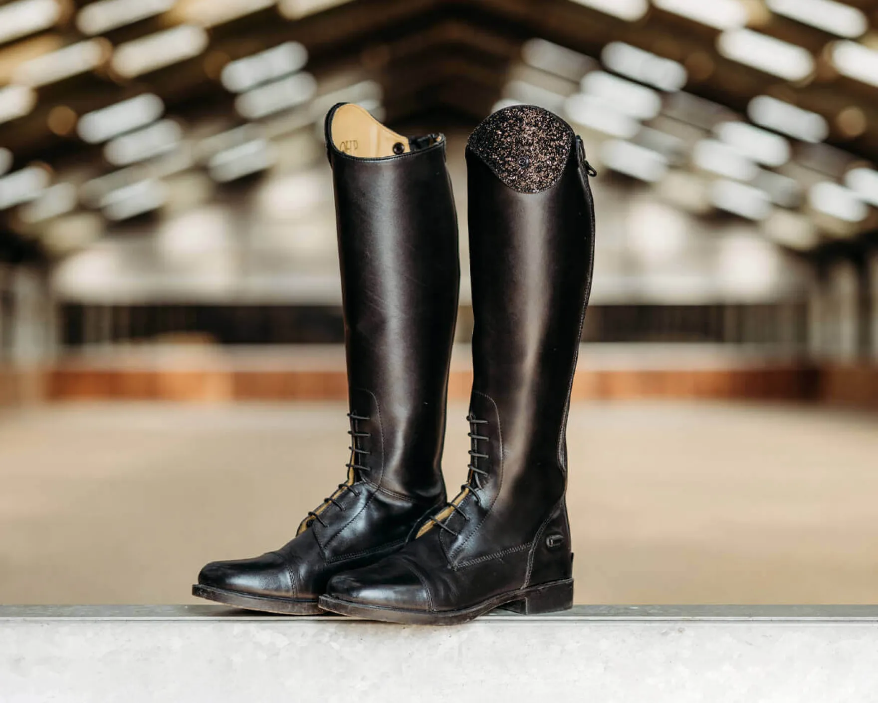 Reitstiefel Romy Junior, Lederreitstiefel, Mädchen, Damen, Schwarz