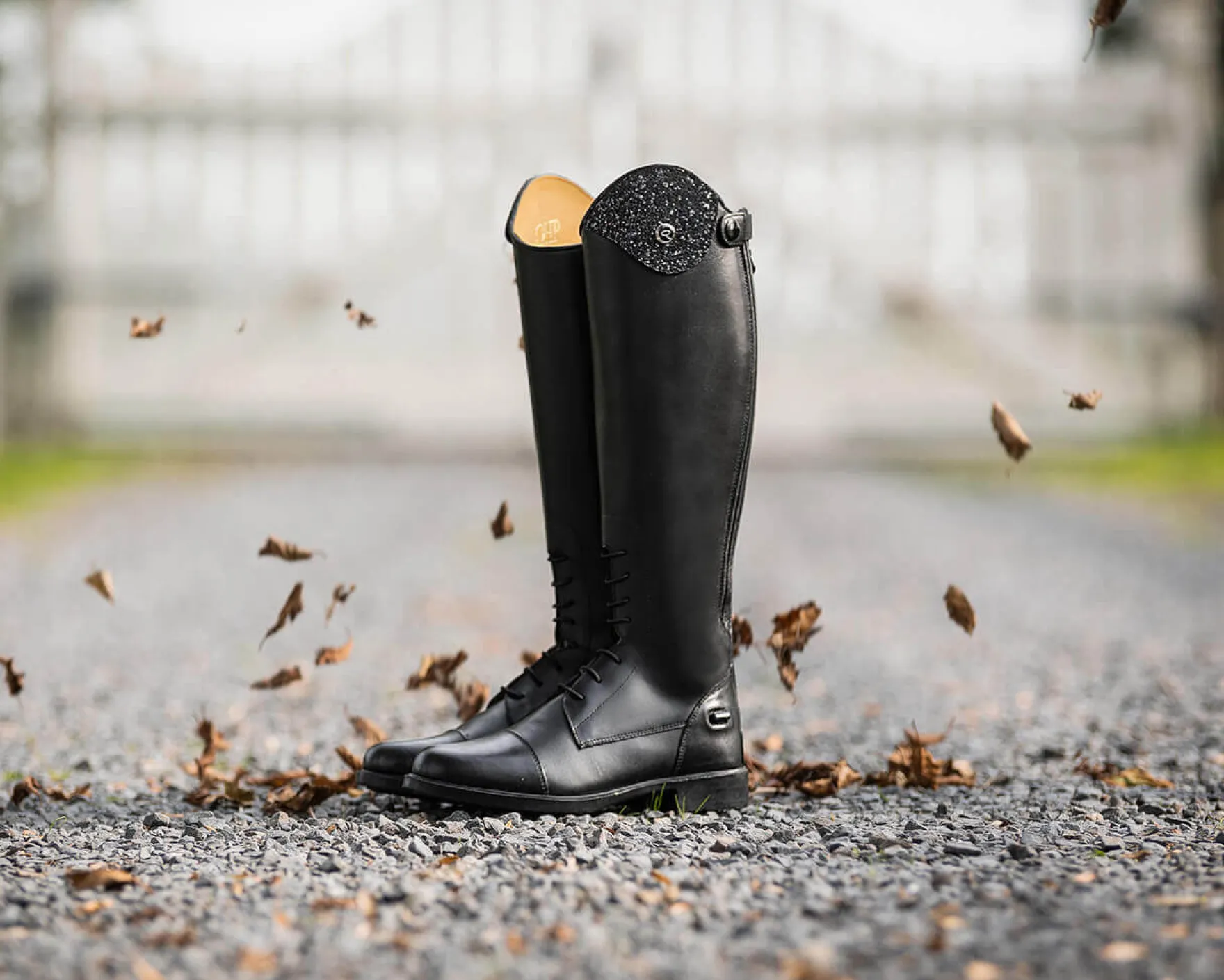 Reitstiefel Romy Junior, Lederreitstiefel, Mädchen, Damen, Schwarz