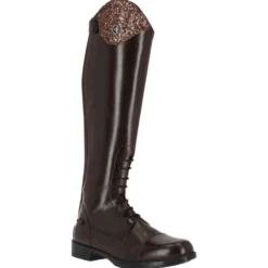 Reitstiefel Romy Junior, Lederreitstiefel, Mädchen, Damen, Braun