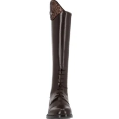 Reitstiefel Romy Junior, Lederreitstiefel, Mädchen, Damen, Braun