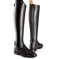 Reitstiefel Salento 01, Lederreitstiefel, Damen, Herren, Wrat Black
