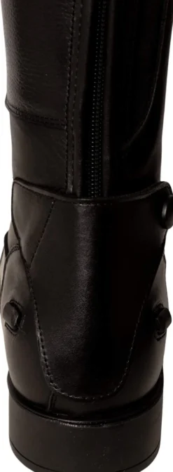 Reitstiefel Slim, Lederreitstiefel, Damen, Herren, schwarz