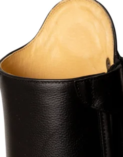 Reitstiefel Slim, Lederreitstiefel, Damen, Herren, schwarz