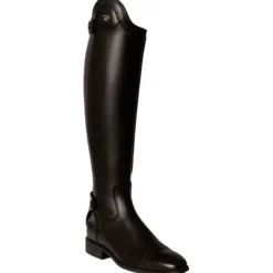 Reitstiefel Slim, Lederreitstiefel, Damen, Herren, schwarz