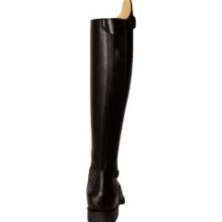 Reitstiefel Slim mit Schnürung, Lederreitstiefel, Damen, Herren, schwarz