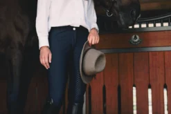 Reitstiefel Slim mit Schnürung, Lederreitstiefel, Damen, Herren, schwarz