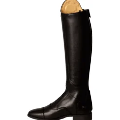 Reitstiefel Slim mit Schnürung, Lederreitstiefel, Damen, Herren, schwarz
