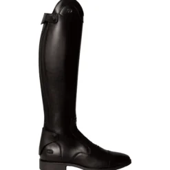 Reitstiefel Slim mit Schnürung, Lederreitstiefel, Damen, Herren, schwarz