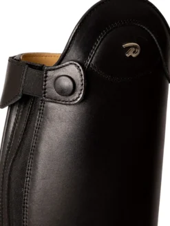 Reitstiefel Slim mit Schnürung, Lederreitstiefel, Damen, Herren, schwarz