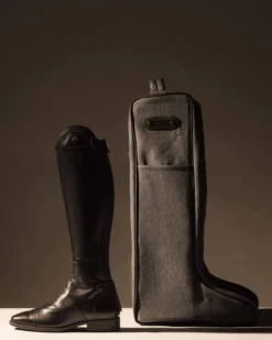 Reitstiefel Slim mit Schnürung, Lederreitstiefel, Damen, Herren, schwarz