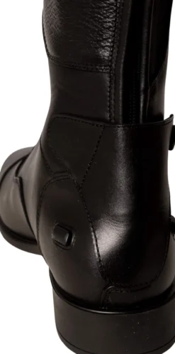 Reitstiefel Slim mit Schnürung, Lederreitstiefel, Damen, Herren, schwarz