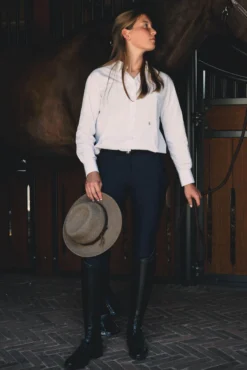 Reitstiefel Slim mit Schnürung, Lederreitstiefel, Damen, Herren, schwarz