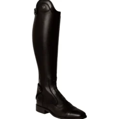 Reitstiefel Slim mit Schnürung, Lederreitstiefel, Damen, Herren, schwarz
