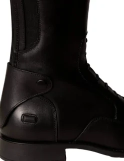 Reitstiefel Slim mit Schnürung, Lederreitstiefel, Damen, Herren, schwarz