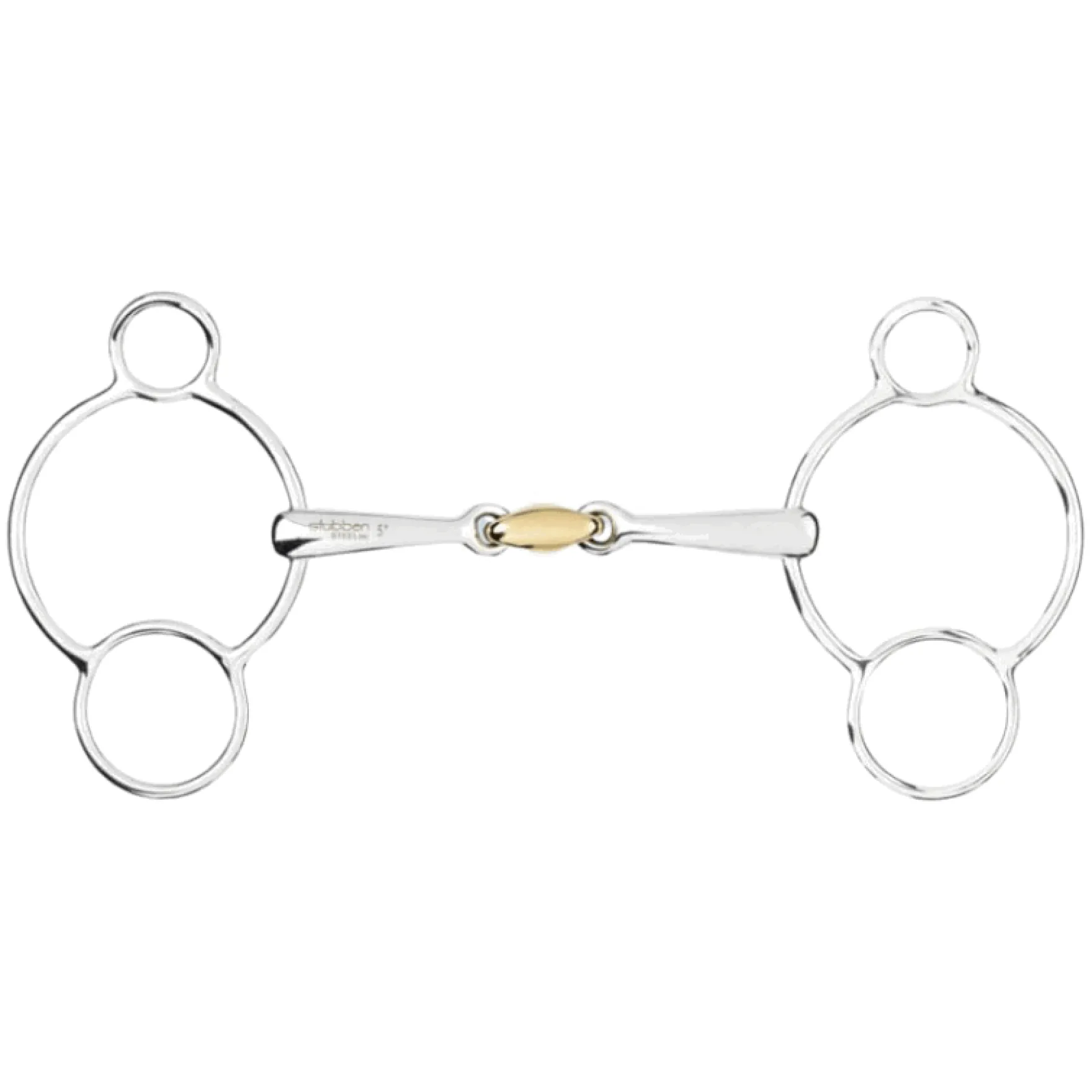 3-Ring Gebiss, doppelt gebrochen, Sweet Copper