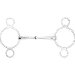 3-Ring Gebiss, Edelstahl, einfach gebrochen, Pessoa Gebiss