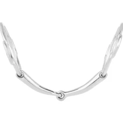 3-Ring Gebiss, Edelstahl, einfach gebrochen, Pessoa Gebiss