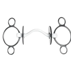 3-Ring Gebiss, Inno Sense, Port Medium, Pessoa-Gebiss, Stangengebiss, Kunststoff, Zungenfreih.