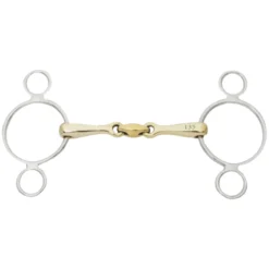 3-Ring Gebiss Kavalbit, doppelt gebrochen, 16 mm