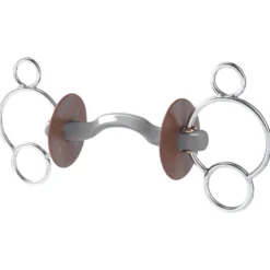 3-Ring Gebiss mit Konnex Zungenbogen, Stangengebiss, 18 mm