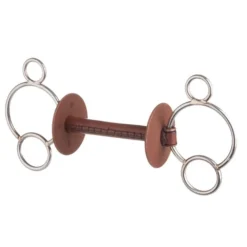 3-Ring-Gebiss mit Lederstange