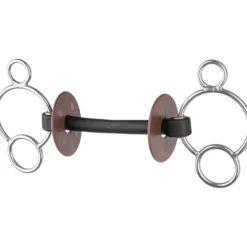 3-Ring Gebiss PURE, Stangengebiss, extra soft, mit losen Gebissscheiben