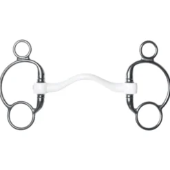 2,5-Ring Olivenkopftrense, Inno Sense, Port Medium, Stangengebiss, Kunststoffgebiss, Zungenfr.