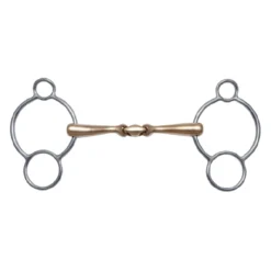 3-Ring Trense Quick Contact Sweet Copper, doppelt gebrochen
