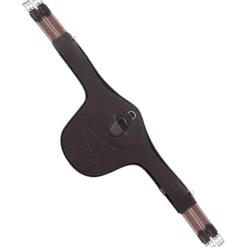 Sattelgurt 3A008FR, Stollengurt, Leder, mit Kunstfell, beidseitig elastisch