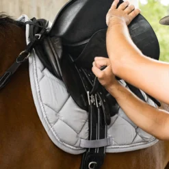 Sattelgurt 2-in-1 Sohoflex, Langgurt, Leder, mit Fell
