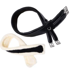 Sattelgurt 2-in-1 Sohoflex, Langgurt, Leder, mit Fell