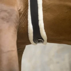 Sattelgurt 2-in-1 Sohoflex, Langgurt, Leder, mit Fell