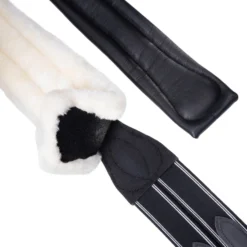 Sattelgurt 2-in-1 Sohoflex, Langgurt, Leder, mit Fell