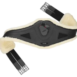 Sattelgurt Techno-Fur, Langgurt, Veganes Leder, Kunstfell