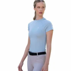 Shirt Damen Dynamic Base Layer Ice Blue, Trainingsshirt, UV-Shirt, kurzarm