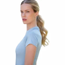 Shirt Damen Dynamic Base Layer Ice Blue, Trainingsshirt, UV-Shirt, kurzarm