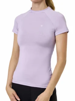 Shirt Damen Dynamic Base Layer Lavender, Trainingsshirt, UV-Shirt, kurzarm
