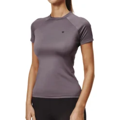 Shirt Damen Dynamic Base Layer Dark Violet, Trainingsshirt, kurzarm