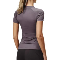 Shirt Damen Dynamic Base Layer Dark Violet, Trainingsshirt, kurzarm