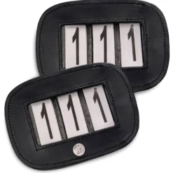 Startnummern, Leder, 3-stellig, 2er Set