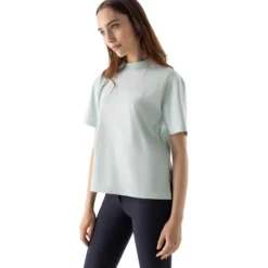 T-Shirt Damen Eqcrogo FS26, Oversize, kurzarm