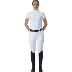Turniershirt Damen Center Line Polo Mesh, kurzarm