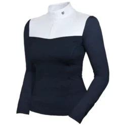 Turnier Shirt Damen Navy White, langarm