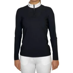 Turniershirt Damen New Center Line Polo Mesh, langarm