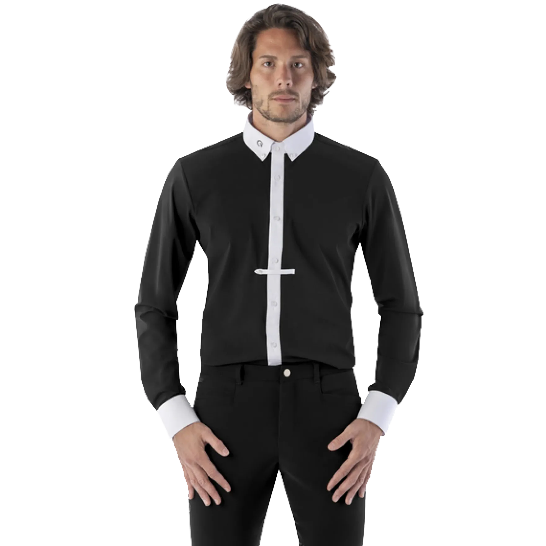 Turniershirt Herren Polo ML, Turnierhemd, langarm