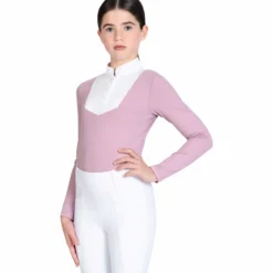 Turniershirt Kinder YR Sienna Show Shirt, langarm