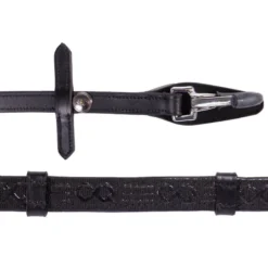 Zügel FayRein mit Clip, Steglänge 12,5 cm, mit Martingalstopper